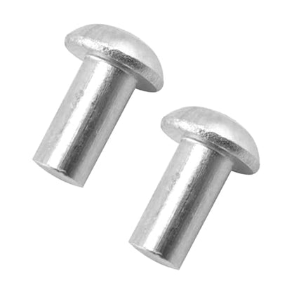 ALLCLEAN 1/4" Diameter X 1/2" Length Solid Aluminum Brazier Head Rivets,Aluminum Boat Rivets,Round/Dome Head Rivet,Pack of 130 - size: 1/4" x 1/2"