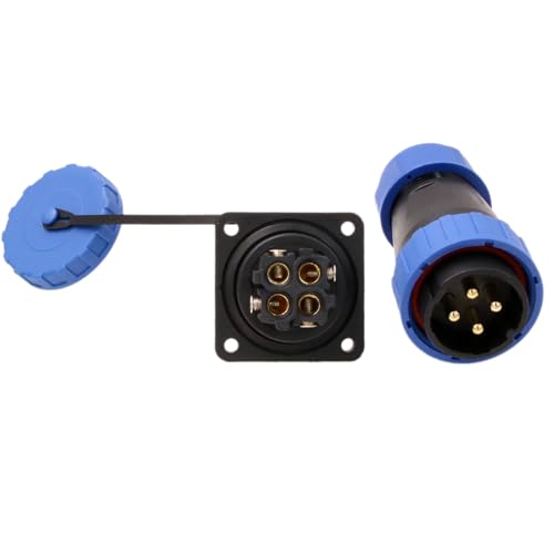 TY28 4 Pin 45A Waterproof Connector Screw-Crimp Quick-Disconnect for Power Device, Solder-Free, Male Female Cable Plug Socket - color: Screw Mount, size: 4 Pin 45Amp