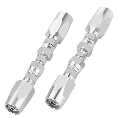 2PCS 1/4'' Reusable Hydraulic Hose Repair Fittings for Size #04 Single Wire Hose - size: 1/4''