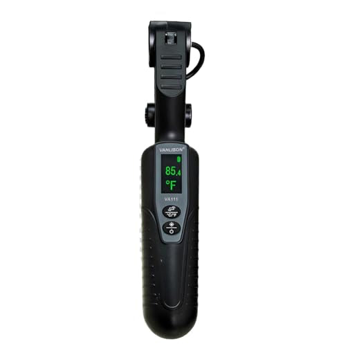 Clamp On Wireless Temperature Probe – High Accuracy Pipe Thermometer Meter for HVAC, Refrigeration & AC Systems, Range -58°F to 302°F, Battery-Powered, Easy-Read Display with Backlight