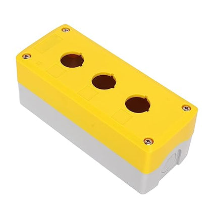 3 Holes 22mm Push Button Box,IP65 Waterproof Switch Control Station Box,Single Push Button Switch Control Enclosure Case for Power Equipments