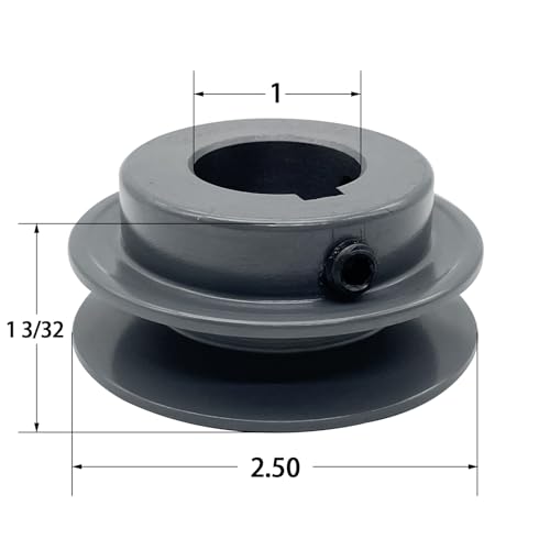 AK25-1 v Belt Pulley,AK251, 2.5 inch OD, 1 inch Bore,Cast Iron Material, AK Single Groove Mechanical v-Belt Pulleys for "4L" or "A" or "3L" Belts - size: 2.5 Inch OD,1 inch bore, style: 1 Groove