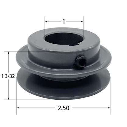 AK25-1 v Belt Pulley,AK251, 2.5 inch OD, 1 inch Bore,Cast Iron Material, AK Single Groove Mechanical v-Belt Pulleys for "4L" or "A" or "3L" Belts - size: 2.5 Inch OD,1 inch bore, style: 1 Groove