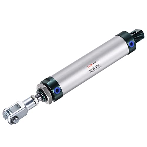 MECCANIXITY Pneumatic Air Cylinder Double Action MAL32X100 32mm Bore 100mm Stroke with Y Connector and 4Pcs Quick Fitting Set - size: 32X100 mm