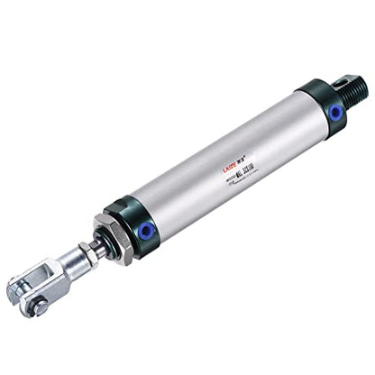 MECCANIXITY Pneumatic Air Cylinder Double Action MAL32X100 32mm Bore 100mm Stroke with Y Connector and 4Pcs Quick Fitting Set - size: 32X100 mm
