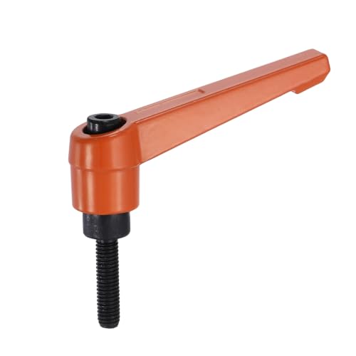 uxcell Clamping Lever Handles for Lathe, M5x20mm Male Thread Orange - size: M5x20mm