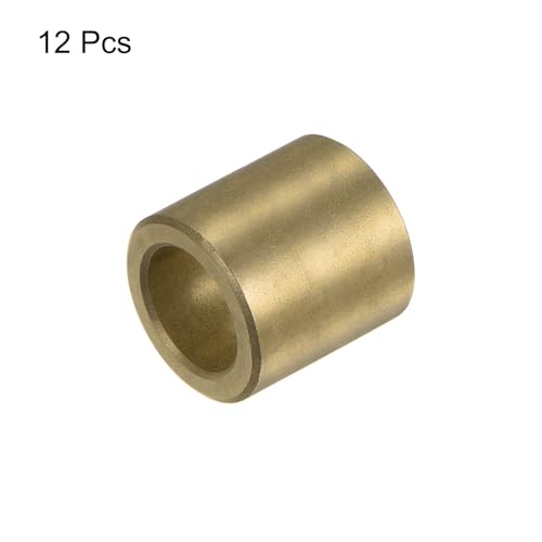 uxcell 12pcs Sleeve (Plain) Bearings 8mm Bore x 12mm OD x 15mm Length, Self-Lubricating Sintered Bronze Bushings - size: 8mm Bore x 12mm OD x 15mm Length