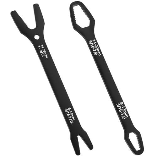 QWORK Universal Wrench Set - Multi-functional SAE & Metric, 38 Sizes in 2 Pieces