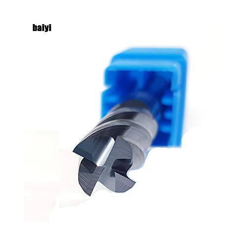 joleully 1/2" Carbide Square End Mill, HRC 45 Deg Single End 4 Flute AlTiN Coating Mill Bits - size: 1/2 in
