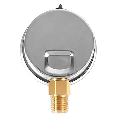 UHARBOUR Glycerin Pressure Gauge 0-100Psi, 1-1/2" Black Dial - size: 0-100PSI, style: Lower Mount（black dial）
