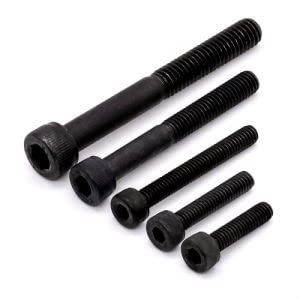 Glvaner 1/4"-20 x 2 (12 pcs) Socket Head Cap Screws, 12.9 Grade Alloy Steel, Black Oxide Finish, Partial Thread UNC, Allen Hex Drive - size: 1/4-20 x 2"