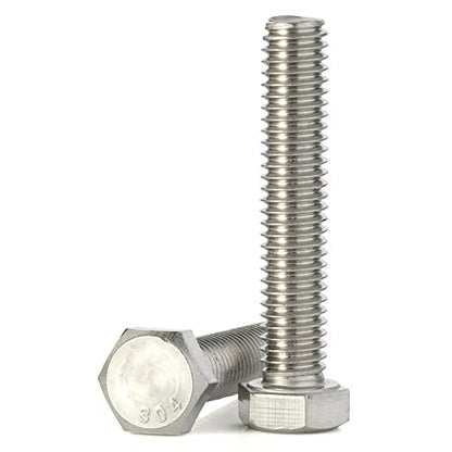 1/4-20 x 3 Hex Head Cap Screws Hexagon Bolts, External Hex Drive, Stainless Steel 304, UNC Coarse Thread Fully Threaded, 25 PCS - color: Silver, size: 1/4-20 x 3"