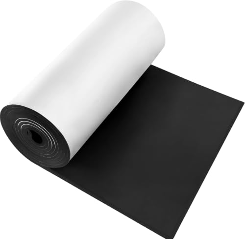 Adhesive Foam Padding Roll Closed Cell Sponge Neoprene Insulation Board Foam Sheet Pad with Sticky Back for Anti Vibration, Anti-Slip, DIY Crafts, Gaskets, Cosplay, Costume(12x118x1/16 inch) - color: Black, size: 12x118x1/16 inch