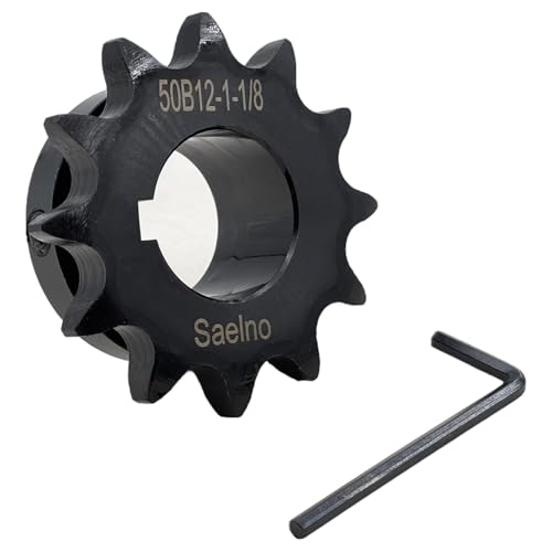 #50 Roller Chain Sprocket Type B 1 1/8 inch Bore 12 Tooth, Hardened Antirust 1045 Steel Drive Sprockets 50B12-1 1/8