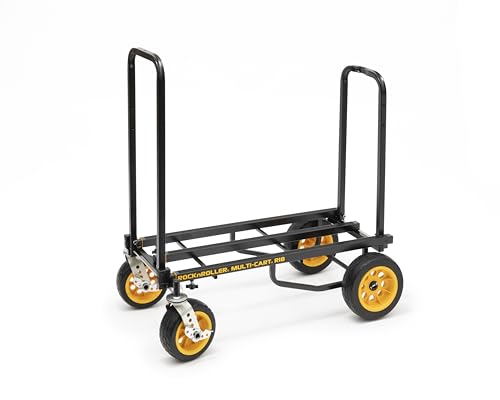Rock-N-Roller R18RT (Mega Plus) 8-in-1 Folding Multi-Cart/Hand Truck/Dolly/Platform Cart/42" to 60" Telescoping Frame/700 lbs. Load Capacity, Black - style: R18RT