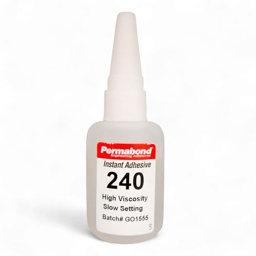 Maven Adhesivce Kits (Permabond 240) High Viscosity Cyanoacrylate Adhesive, Military-Spec Gap Filling for Porous Materials (Glue, 1oz) - style: Glue