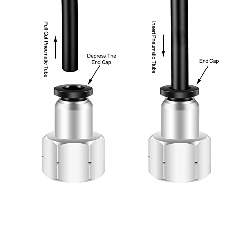 1/4" Npt Female Air Fittings Push to Connect Fittings,CEKER 3/8 Inch Tubing Air Line Fittings Pneumatic Fitting Push in Connectors Quick Connect Air Hose Fittings 5Packs - size: 3/8" OD X 1/4" FNPT