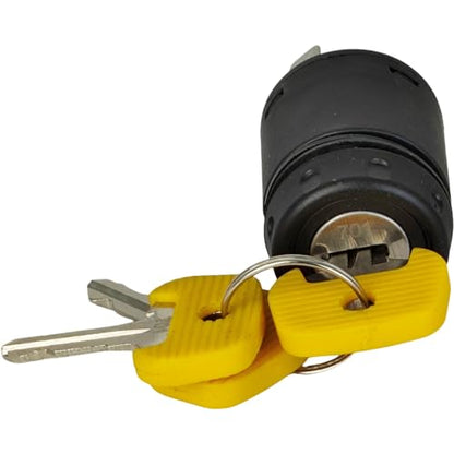 XYZIL Ignition Switch 28528240 w/ 701 Key Compatible with Jungheinrich Compatible with Linde Forklift Pallet Jack On-Off 3 Blade Terminals