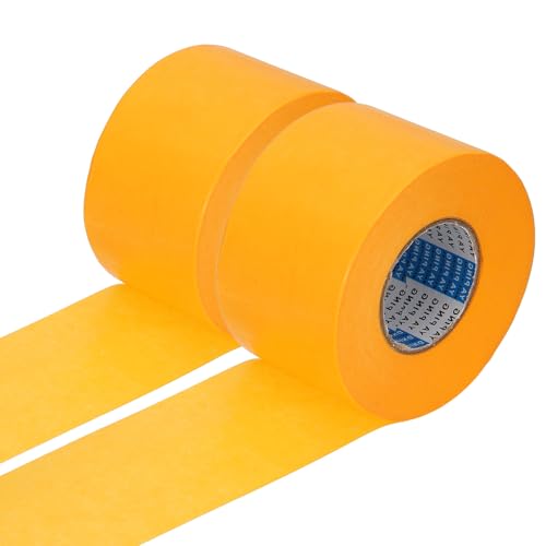 2roll Masking Tape (1.6" x55Yards Yellow) No Residue Universal Tape - color: Yellow, size: 1.6" x 55Yards
