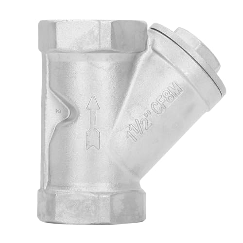 Y Strainer 1 1/2in 304 Stainless Steel Y Type Strainer Y Strainer Valve for Water Oil Gas Thread Pipe
