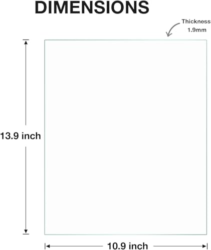 Egofine 11x14 Heat-Strengthened Glass Replacement for Picture Frame (Crystal Clear, 1 Pack), Replacement Glass for 11 by 14 Photo Frame - size: 11x14
