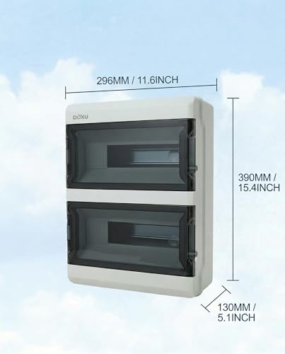 Circuit Breaker Box, IP66 Distribution Protection Box (AT-26 Way-H) - size: 26 - 11.6x15.4x5.1 INCH