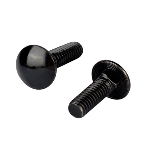 5/16-18 x 3/4" Carriage Bolts Screws Black Finish, Round Head Square Neck, 304 Stainless Steel 18-8, UNC Full Machine Coarse Thread, 10Pcs - size: 5/16-18 x 3/4" (10 Pcs)