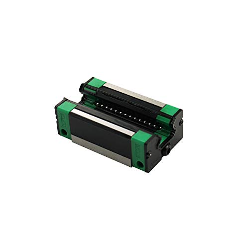 Linear Guide Rail 2 X HGR 15-300mm Linear Slide Rail + 4 X Bearing Blocks Linear Guideway Rail for DIY CNC Routers Lathes Mills - size: 300mm, style: Linear Rail HGR15 with Green Bearings