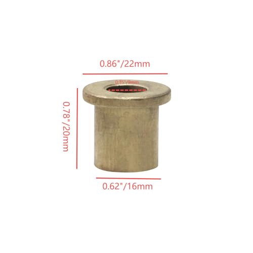 6Pcs Flange Bearing Sleeve OD 22mm ID 9mm Length 20mm Thickness