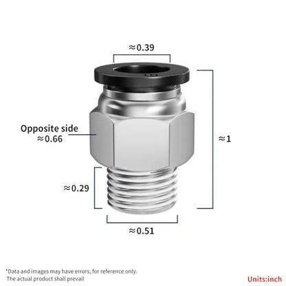 Pneumatic Black Push Connect Fittings 3/8 Inch Tube OD x 1/4 Inch NPT Air Push Connect Tools Pneumatic Hose Fittings(Pack of 10) - size: 3/8"OD x 1/4"NPT