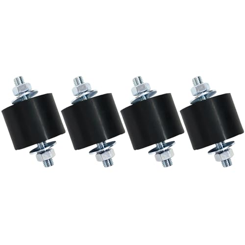 Yarssihha 4 Pack M8 Anti-Vibration Rubber Isolator Mounts, 40x30mm Rubber Studs Shock Absorber, Cylindrical Vibration Isolators for Diesel Engines, Air Compressors, Vibration Motor - size: D40*H30mm