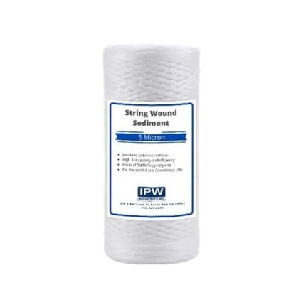 IPW Industries Inc. (PC10-P) 10" x 4.5" Whole House Heavy Duty String Wound Sediment Pre-Filter 5 Micron (1 Pack) - size: 1-Pack