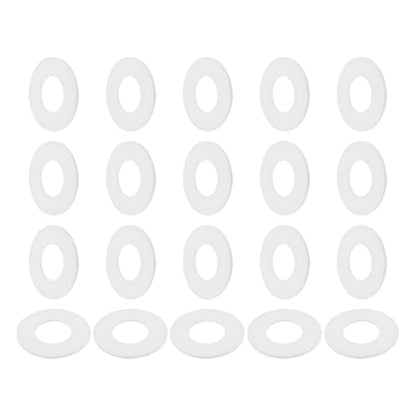 PATIKIL 20 Pcs PTFE Flat Washers 1.5" ID 3.07" OD 0.12" Thickness Sealing Spacer Flange Gasket for Machines Pipe Valves Oil Gas Industries, White (38x78x3mm) - size: 1.5" x 3.07" x 0.12"
