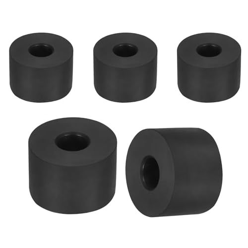 uxcell 25Pcs Rubber Spacers, 25mm OD, 10mm ID, 5mm Thick Black Round Anti Vibration Rubber Pads Isolation Bushings Washer for Home Cars Boat(0.98" OD x 0.39" ID x 0.2" Thick) - size: 30mm OD x 10mm ID x 20mm Thick
