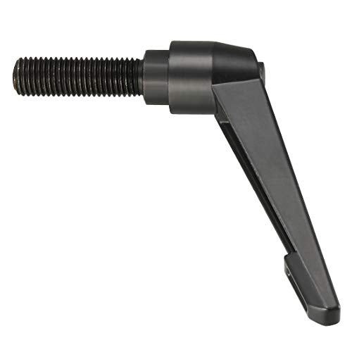 uxcell M16 x 50mm Handle Adjustable Clamping Lever Thread Push Button Ratchet Male Threaded Stud Knobs Rotating Screw Handles Bolts with Locking Lever Black - size: M16x50mm