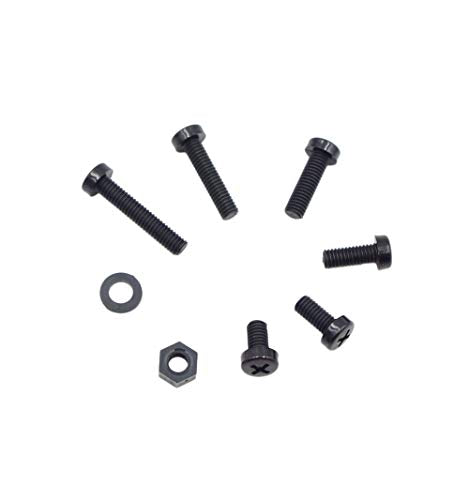 Metric M6 Black Nylon Phillips Pan-Head Screws, Nuts & Washers Kit - color: Black-M6