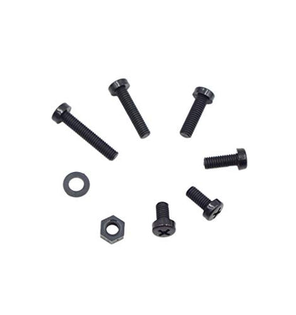 Metric M6 Black Nylon Phillips Pan-Head Screws, Nuts & Washers Kit - color: Black-M6