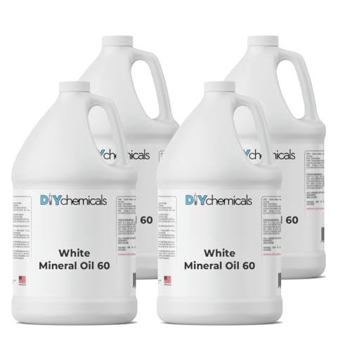 White Mineral Oil 60 – Clear, Odorless, Highly Refined Oil for Industrial, Mechanical, and General Purpose Applications - 4 Gallons - color: White Mineral Oil 60, size: 4 Gallons