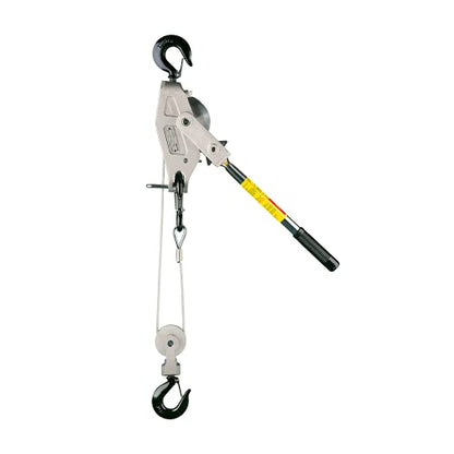 Lug-All 2250-20 Industrial-Grade Cable Come Along Ratchet Winch Hoist Featuring Double or Single Line Lift Capabilities With 1 1/8 Ton Capacity