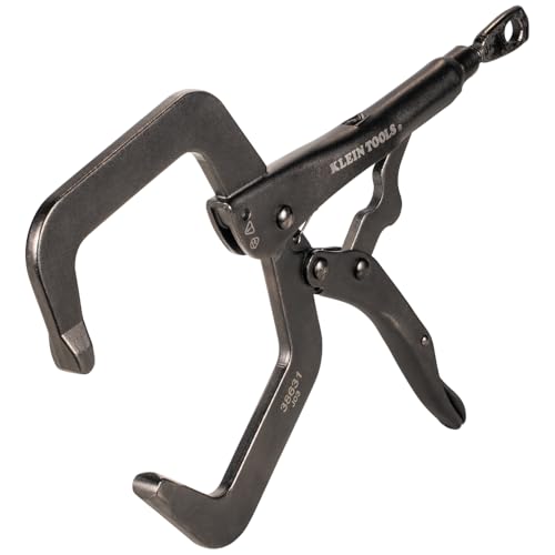 Klein Tools 38631 C-Clamp Locking Pliers with Standard Jaws, Intuitive Thumb Knob, Adjustable Clamp for Home, Shop, Woodworking, 9-Inch - style: 9-In Standard Jaw