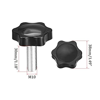 NACX M10 x 30mm Clamping Knob, Thumb Screw & Star Knob Hand Tightening Screw, 8Pcs - size: M10 x 30mm