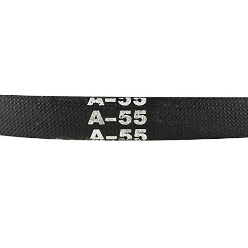 uxcell A55 Drive V-Belts 55" Inner Length 13mm Width 8mm Thick JIS Standard A-Section Rubber Drive Industrial Transmission Belt - size: 55"