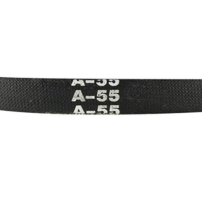 uxcell A55 Drive V-Belts 55" Inner Length 13mm Width 8mm Thick JIS Standard A-Section Rubber Drive Industrial Transmission Belt - size: 55"