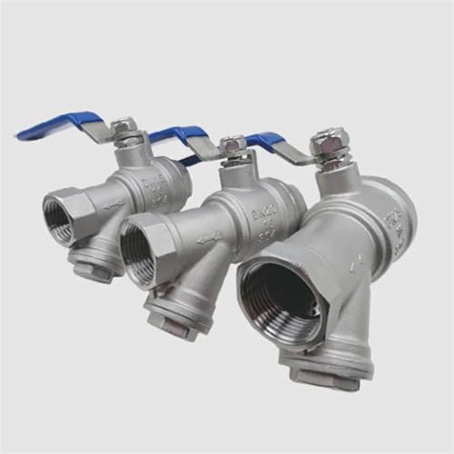 1/2" 3/4" 1" Water Pipe Valve Female Inline Y Mesh Strainer Threads Filter 304 Stainless Steel Filter with The Handle(1 Inch) - size: 1 Inch