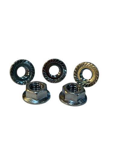 (50 Pcs) 1/2"-13 Grade 5 Serrated Hex Flange Lock Nuts Zinc Clear Trivalent