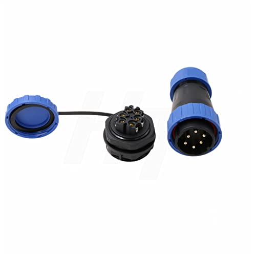TY28 6 Pin 25A Aviation Waterproof Connector Male Female 12ga Wire Plug Socket Screw-Crimp Solder-Free Quick-Disconnect for Power Device Automotive - color: Panel Mount, size: 6 Pin 25A