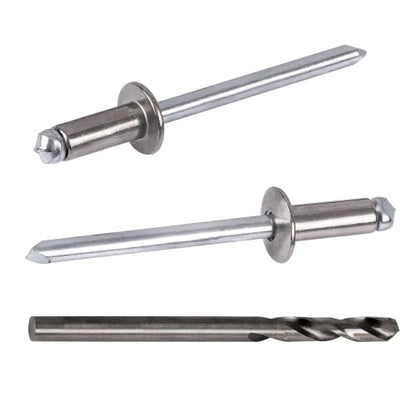 1/4 x 1 304 Stainless Blind Rivets 100 Pack - color: Stainless Steel, size: 1/4 x 1"