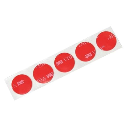 3M VHB Mounting Tape 4905, 1 1/2" Diameter Circles, 5/Pack, Clear, Double-Sided, Permanent, High Strength, Long-Term Durability