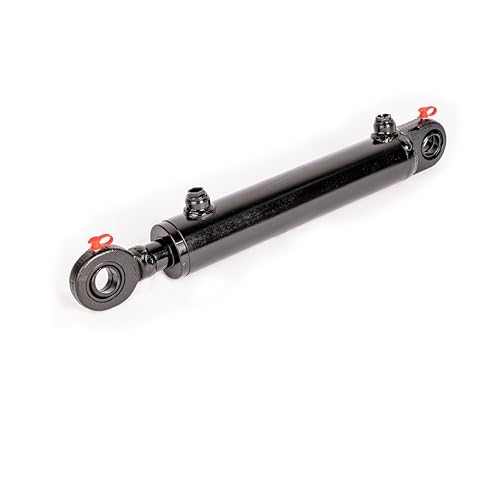 Spare Parts Holland - 2x4 Double Acting Hydraulic Cylinder with Swivel Eye Design - 3500 PSI Universal Hydraulic Ram - 2-inch Bore - 4-inch Stroke - 1-inch Rod - Black Finish - size: Bore Size : 2", Stroke : 4"