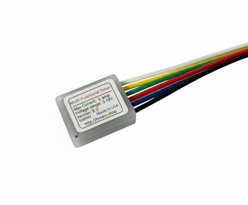 XDP Small Miniature Timer Delay Relay 0.1 Sec to 9999 Hours, 3V 12V 18V DC 5A, Power On/Off Delay, Cycling, Industrial Control & Hobby